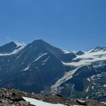 The still huge glaciers of the Hohen Tauern, the highest mountain range of Austria